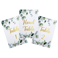26 Pcs Wedding Table Numbers 4x6 inch Double Sided Eucalyptus Cards Greenery Eucalyptus Centerpiece Decorations for Wedding Reception Birthday Bridal Party