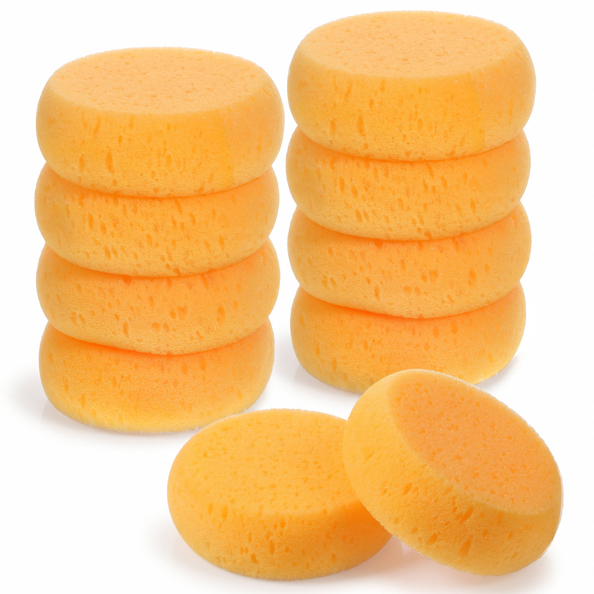 Pottery Sponges, 12 Pcs 2.75 Inch Yellow Round Clay Sponge