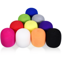 10 PCS Microphone Covers Foam Mic Covers Colorful Handheld Microphone Windscreen Washable Mic Windscreen for Most Standard Microphones