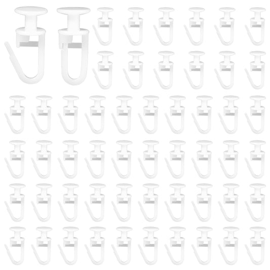 100 Pcs Curtain Gliders Curtain Rail Slider Hooks