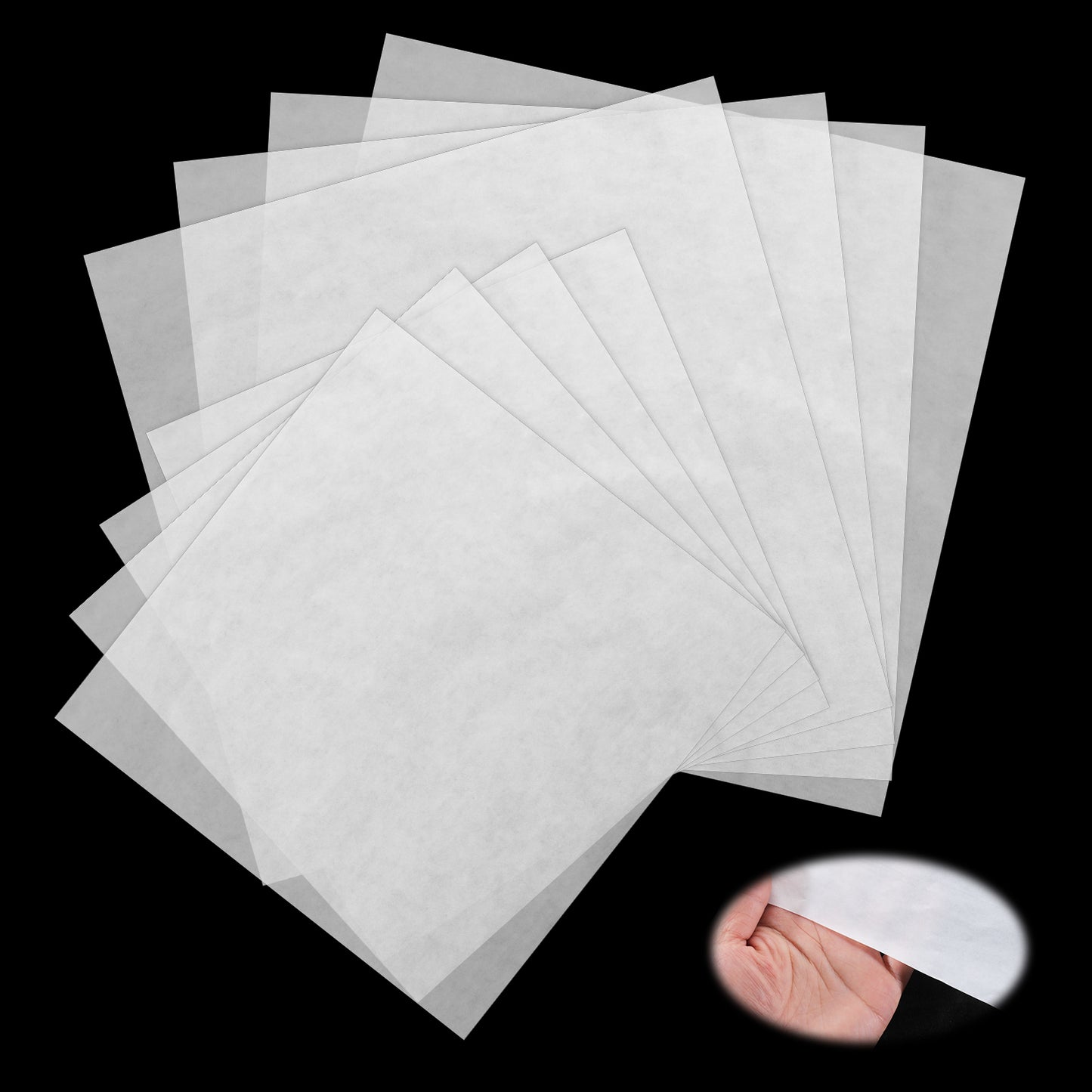 50Pcs Fuse Beads Ironing Paper, Square Transparent Thermostability Ironing Papers, Fuse Bead Iron Accessories for Bean Craft(7.87x7.87 in,5.9x5.9in)