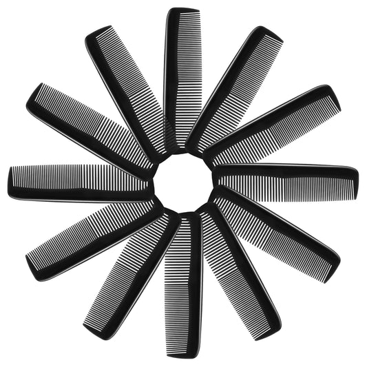 24 Pieces Mini Hair Combs, Small Black Plastic Comb Professional Barber Combs Hair Stylist Tools Portable Travel Pocket Combs Purse Beard Comb for Men and Women, Wide Tooth and Fine Dressing Comb Pack
