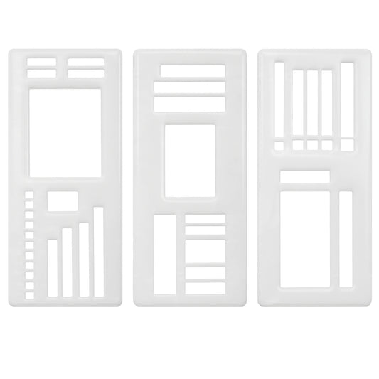 3 PCS Calendar Stencils for Planners, Handmade Flexible Record Template Versatile Planner Stencils Templates Set, Reusable Journaling Stencil for Planner Checklists Scrapbooking & DIY Craft Supplies